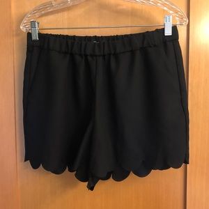 Madewell Scalloped Women’s Shorts Size L Black
